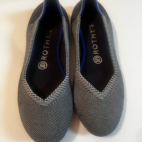 RETIRED Rothy's The Flat US 7.5 Cloud Grey Birdseye Luxury Ballet Flats - Picture 4 of 9